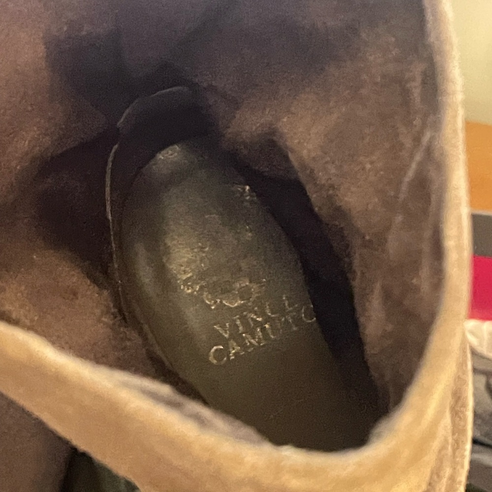 EUC Vince Camino Parka Bootie, Midnight Taupe suede, size 9 - Picture 6 of 10